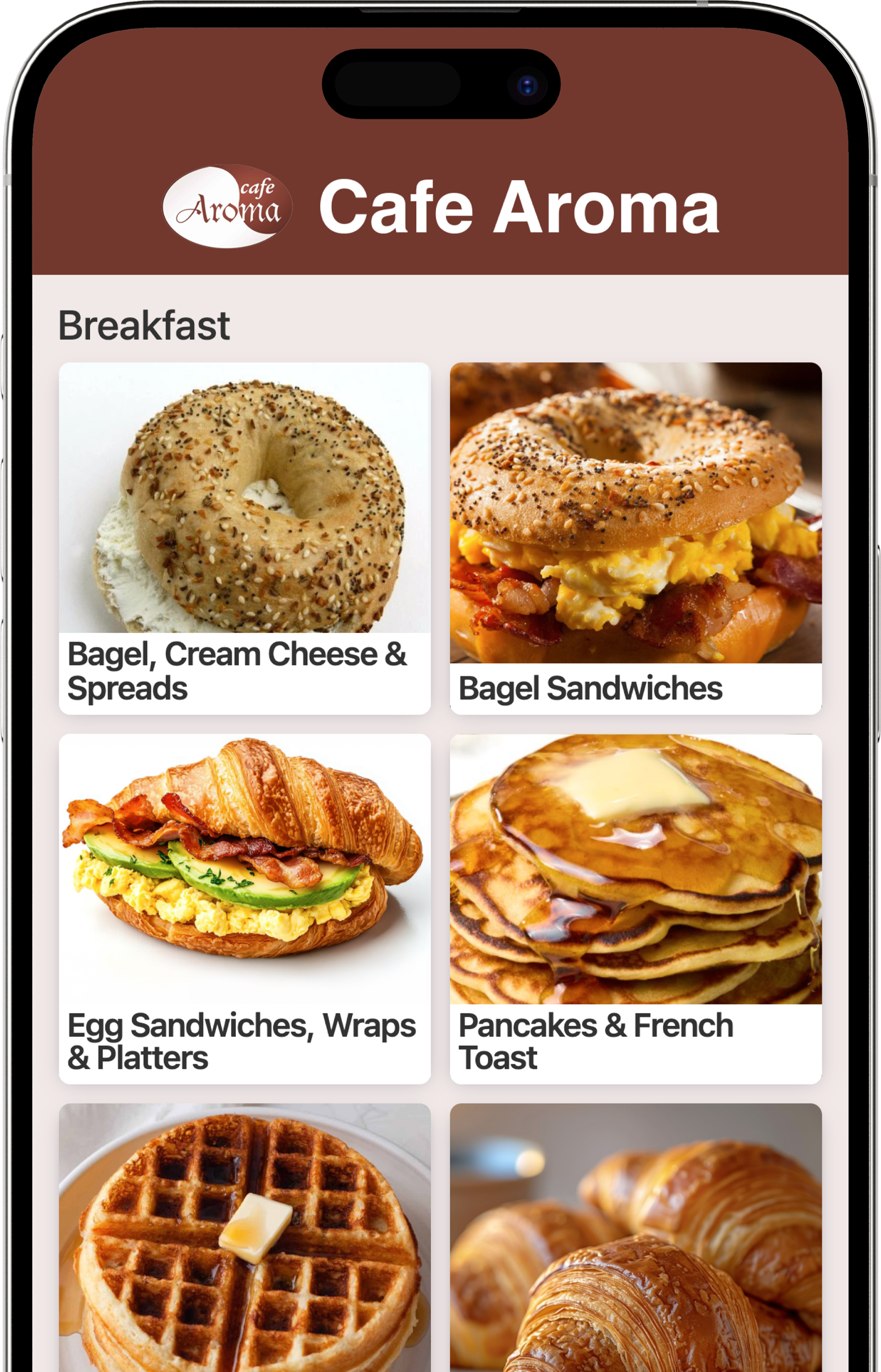 Cafe Aroma Mobile App